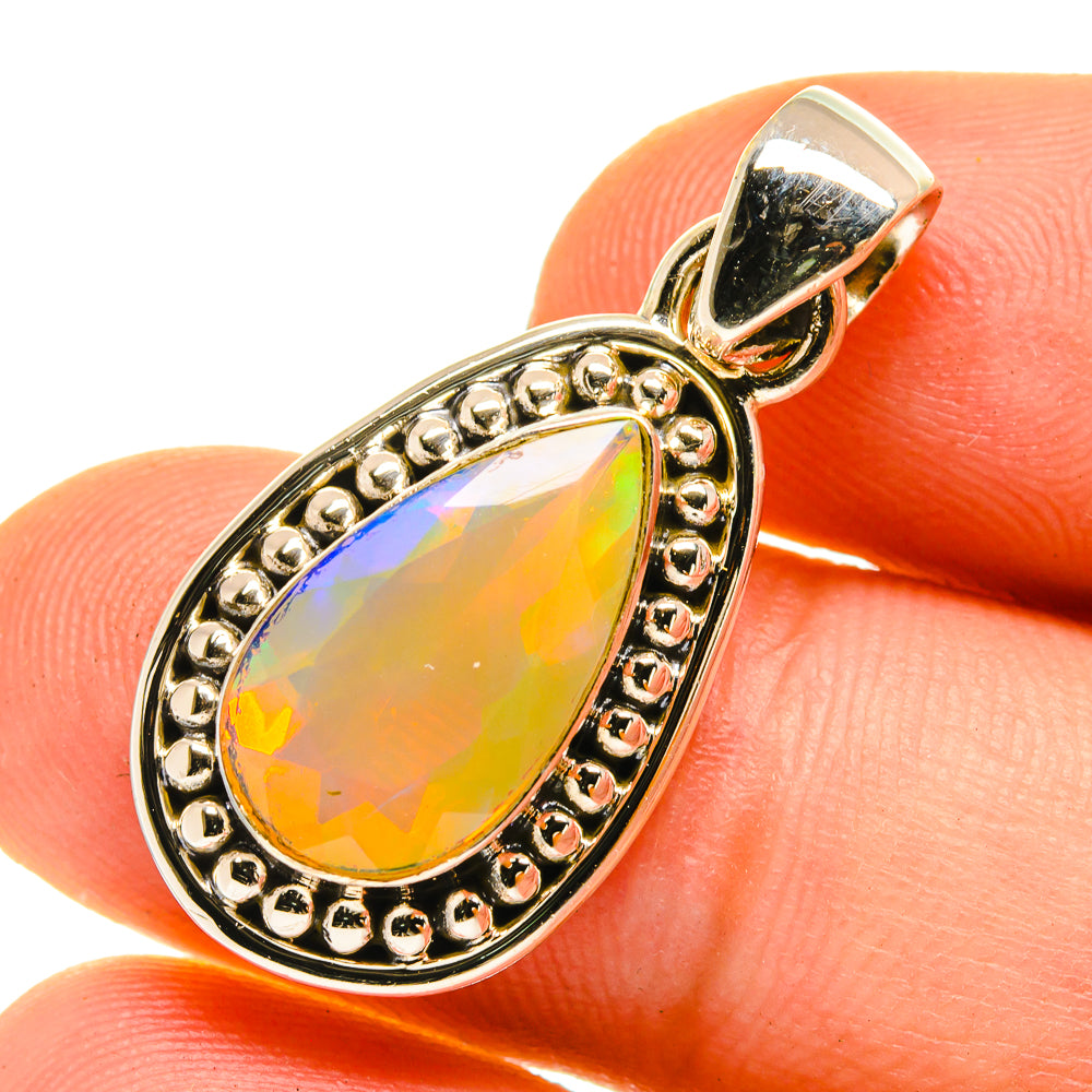 Ethiopian Opal Pendants handcrafted by Anasilvercos - PD760183