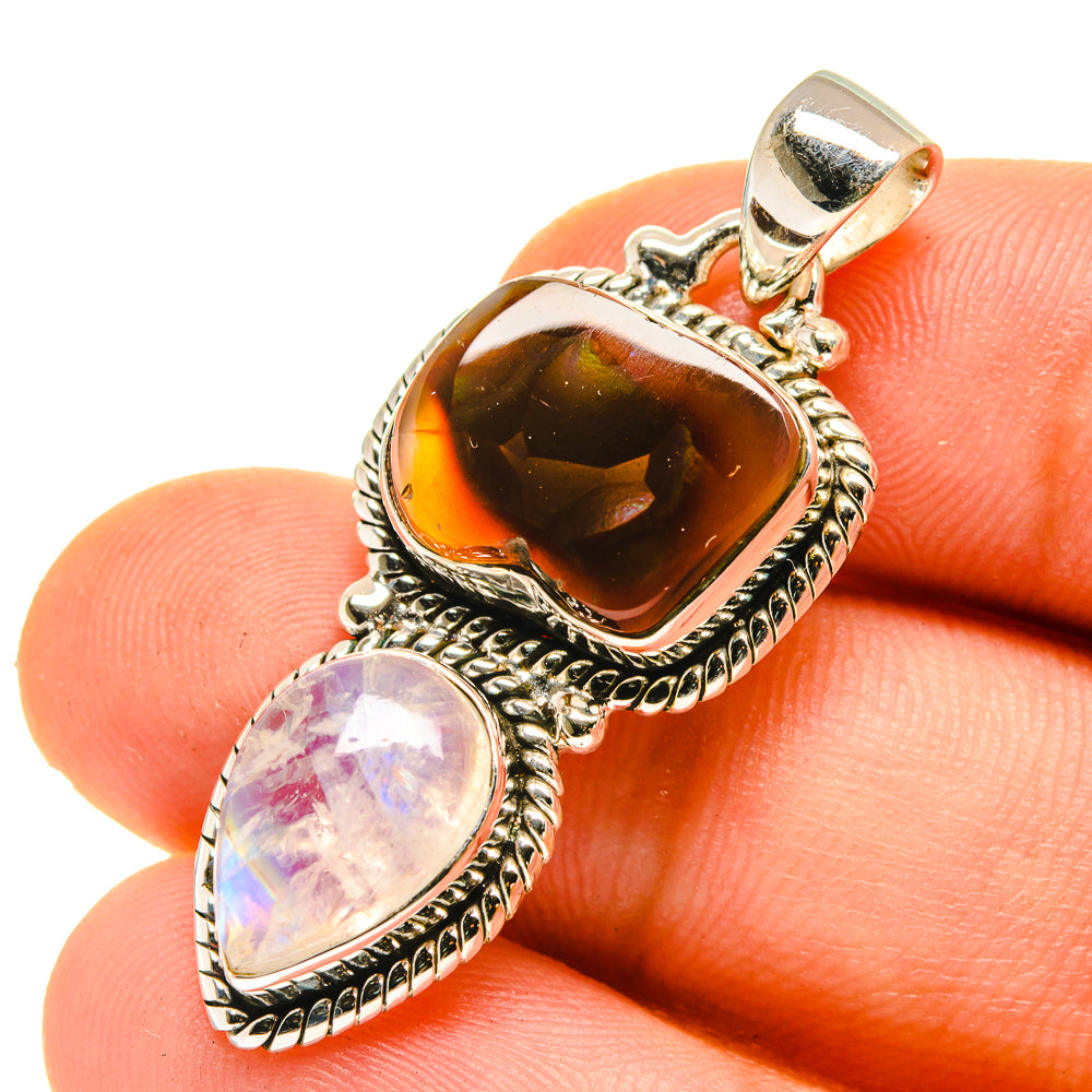 Mexican Fire Agate Pendants handcrafted by Anasilvercos - PD760215