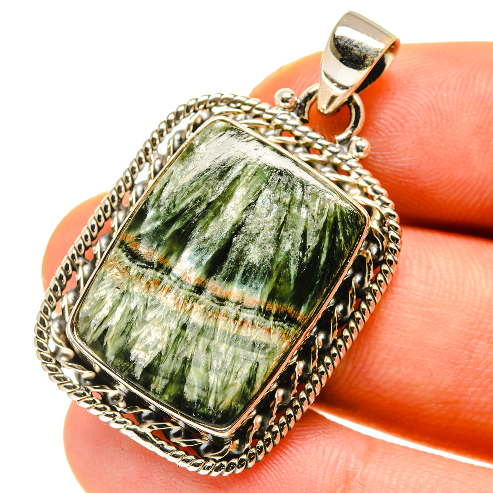Seraphinite Pendants handcrafted by Anasilvercos - PD760227