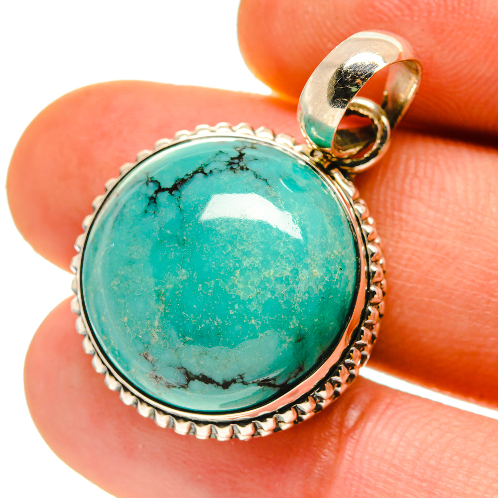 Tibetan Turquoise Pendants handcrafted by Anasilvercos - PD760234