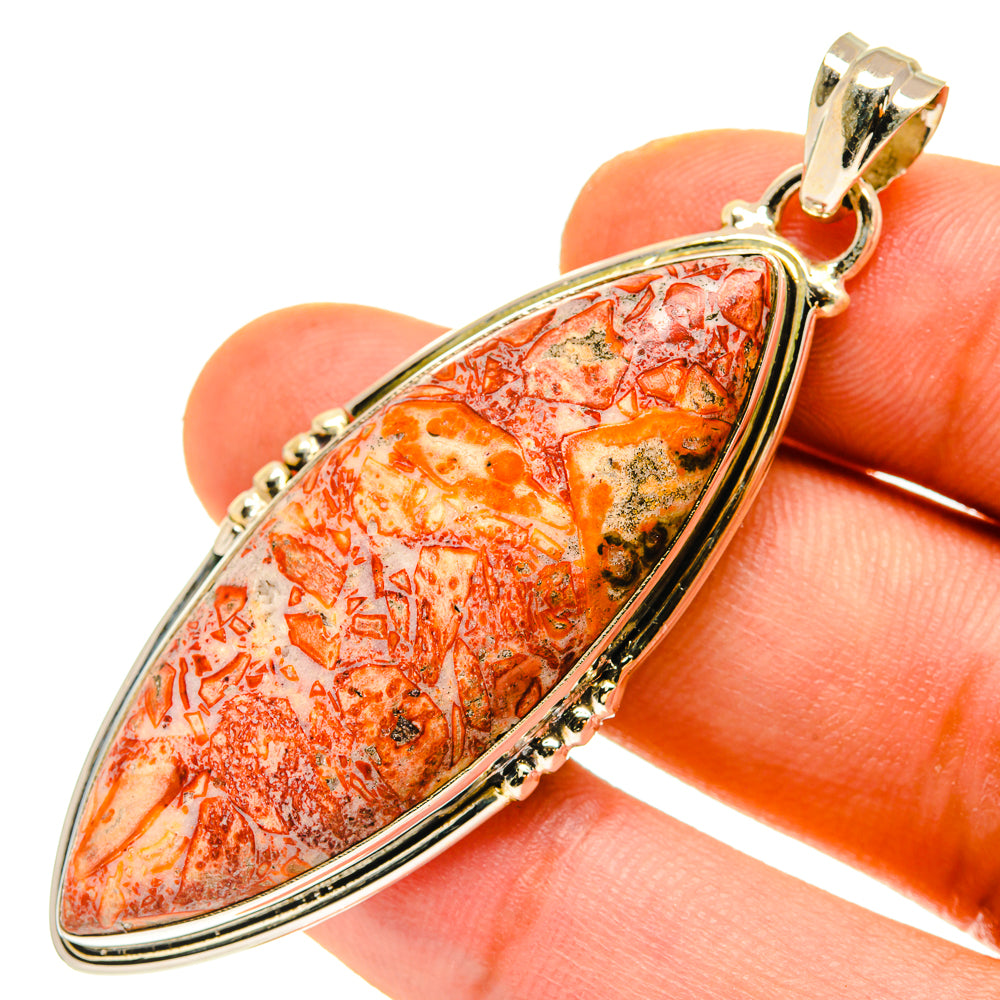 Crazy Lace Agate Pendants handcrafted by Anasilvercos - PD760237