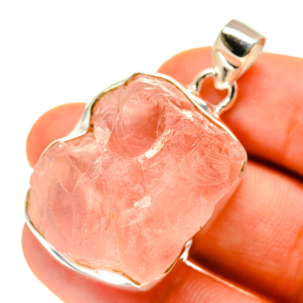 Rose Quartz Pendants handcrafted by Anasilvercos - PD760251