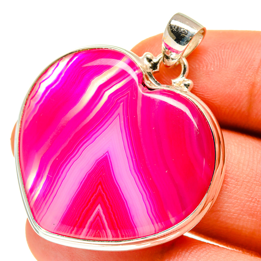 Pink Botswana Agate Pendants handcrafted by Anasilvercos - PD760252
