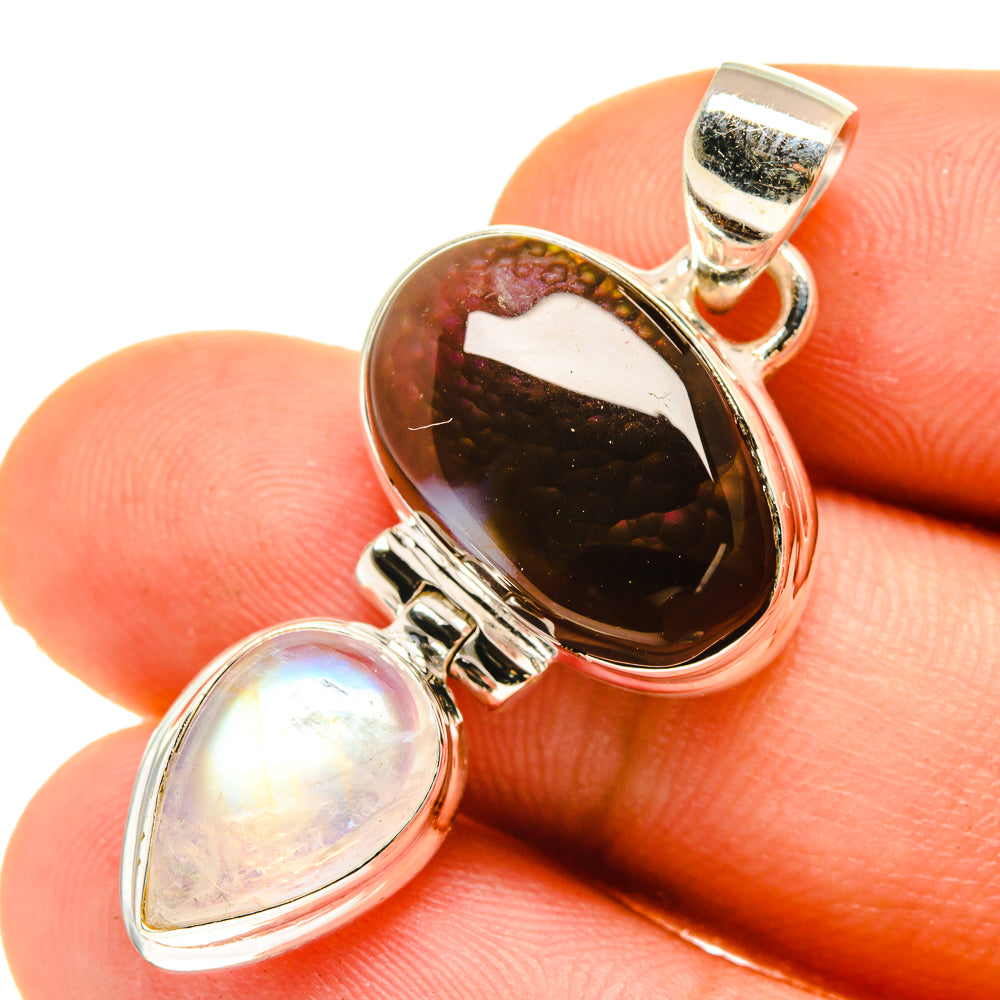 Mexican Fire Agate Pendants handcrafted by Anasilvercos - PD760257