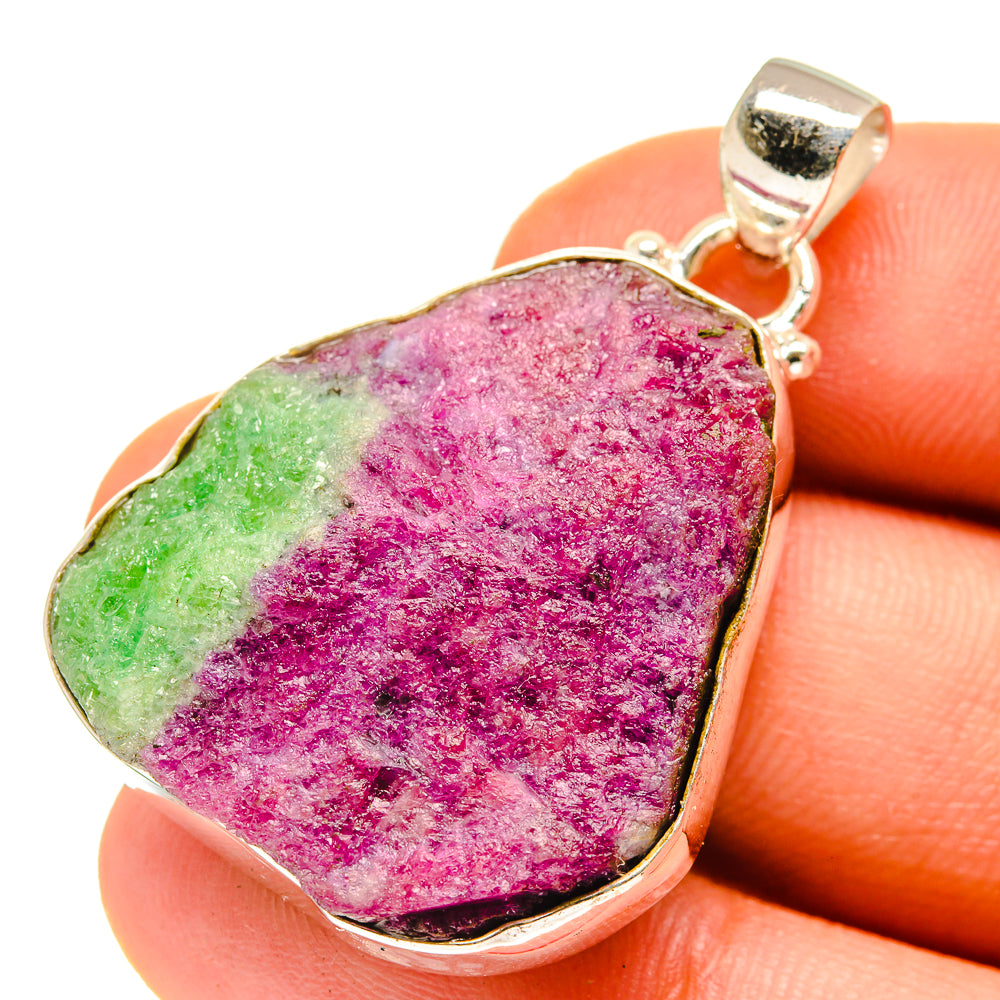 Ruby Zoisite Pendants handcrafted by Anasilvercos - PD760267