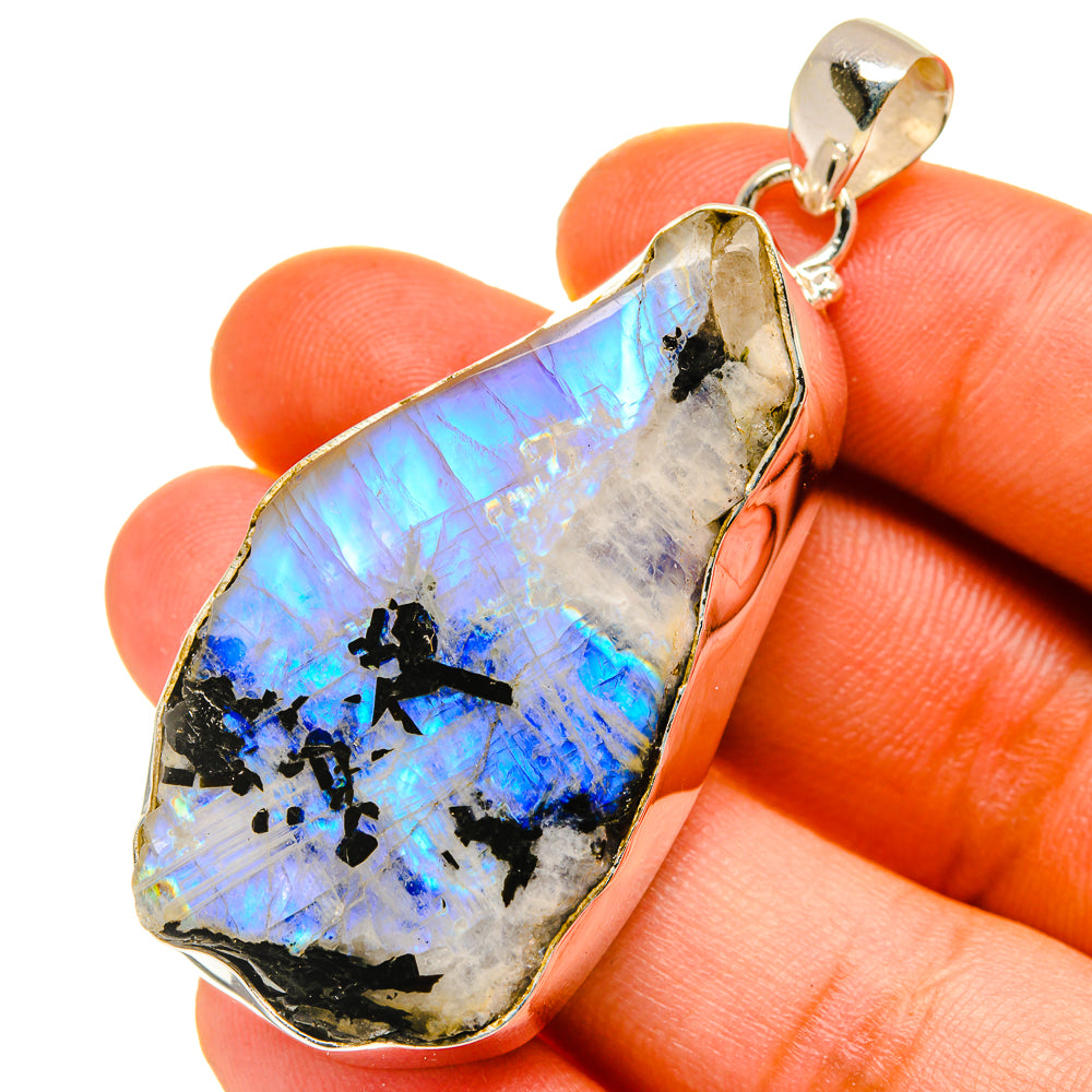 Rainbow Moonstone Pendants handcrafted by Anasilvercos - PD760271