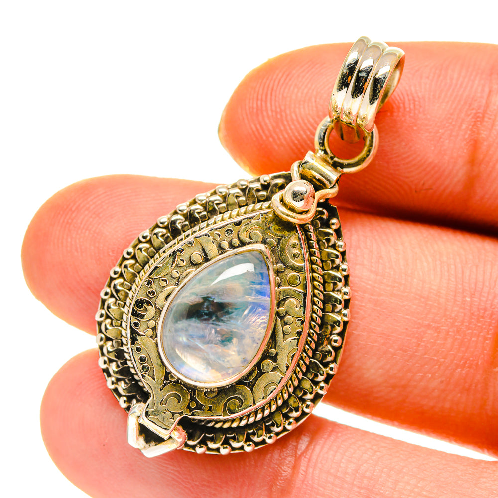 Rainbow Moonstone Pendants handcrafted by Anasilvercos - PD760279