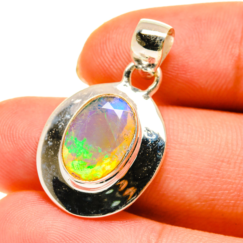 Ethiopian Opal Pendants handcrafted by Anasilvercos - PD760281