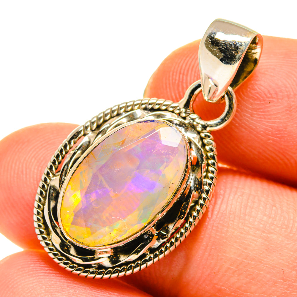 Ethiopian Opal Pendants handcrafted by Anasilvercos - PD760302