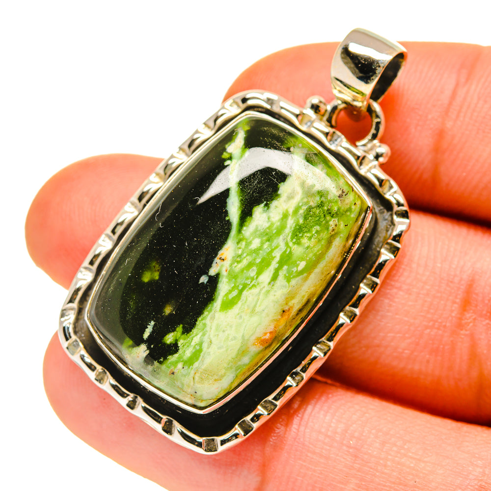 Australian Green Opal Pendants handcrafted by Anasilvercos - PD760305