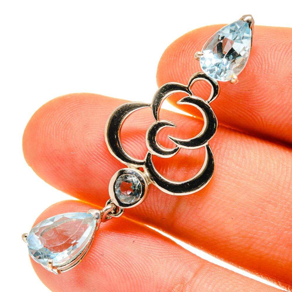 Blue Topaz Pendants handcrafted by Anasilvercos - PD760316