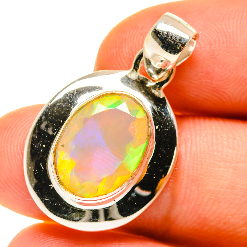 Ethiopian Opal Pendants handcrafted by Anasilvercos - PD760351