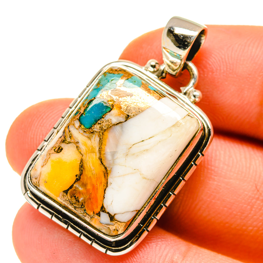 Blue Copper Composite Turquoise Pendants handcrafted by Anasilvercos - PD760354