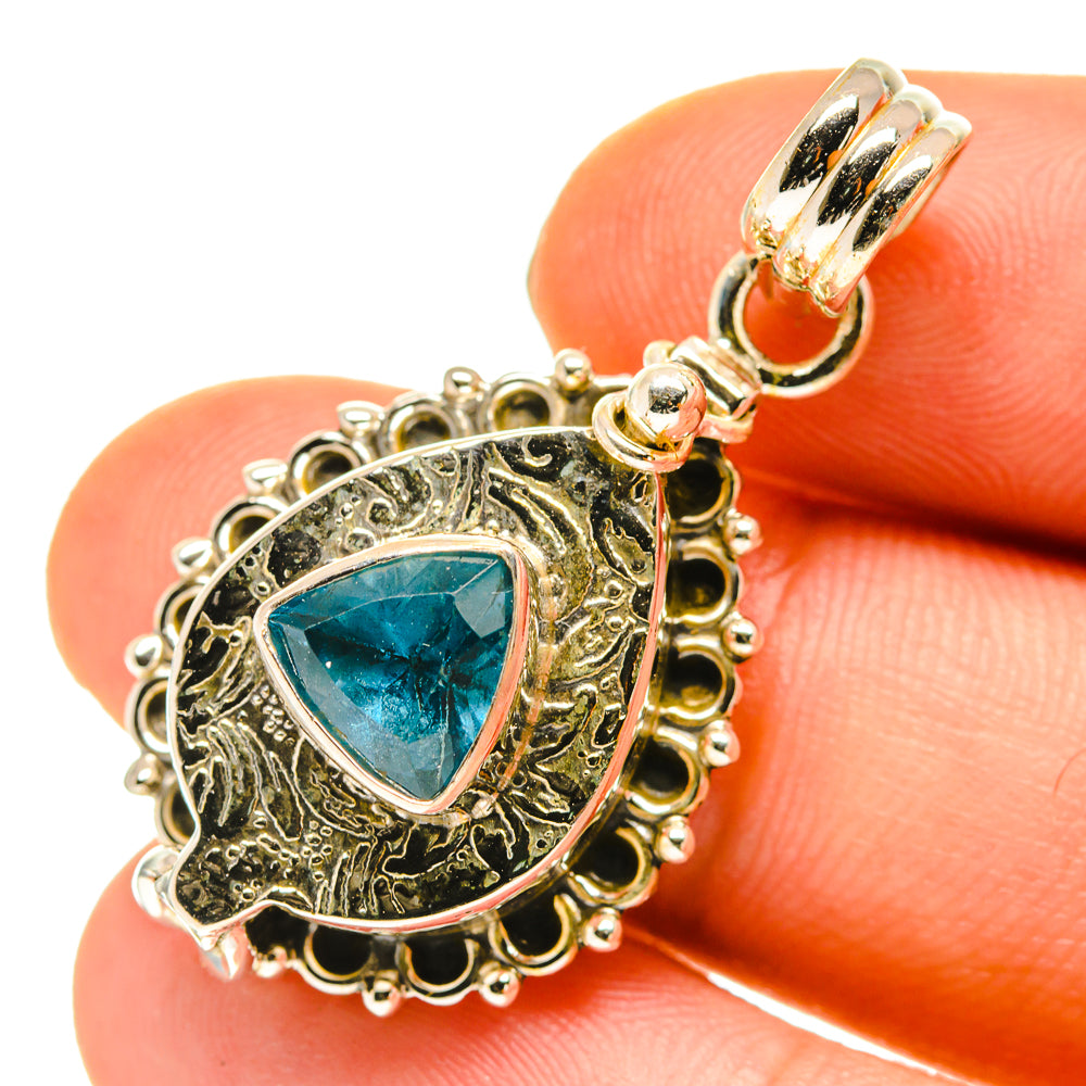 Blue Topaz Pendants handcrafted by Anasilvercos - PD760361