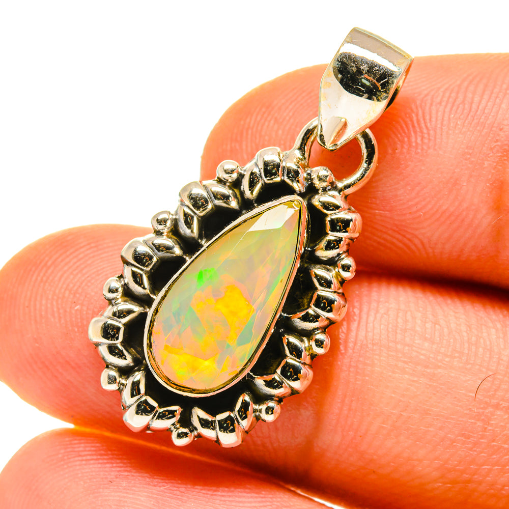 Ethiopian Opal Pendants handcrafted by Anasilvercos - PD760364