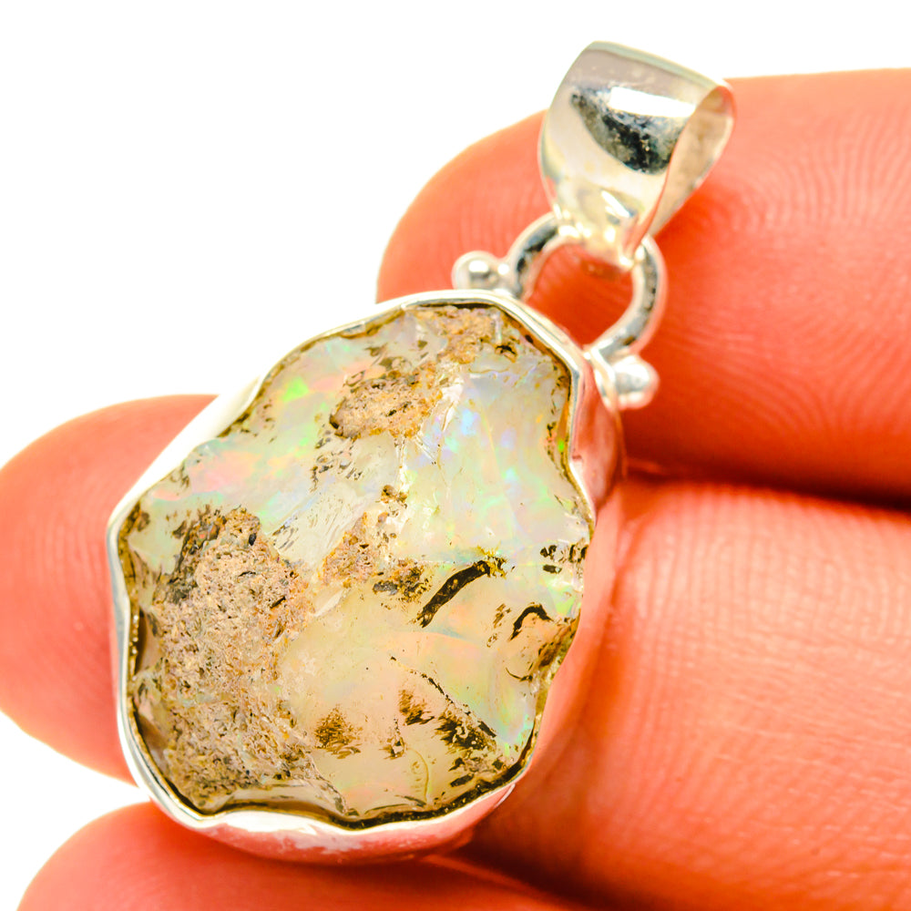 Ethiopian Opal Pendants handcrafted by Anasilvercos - PD760371