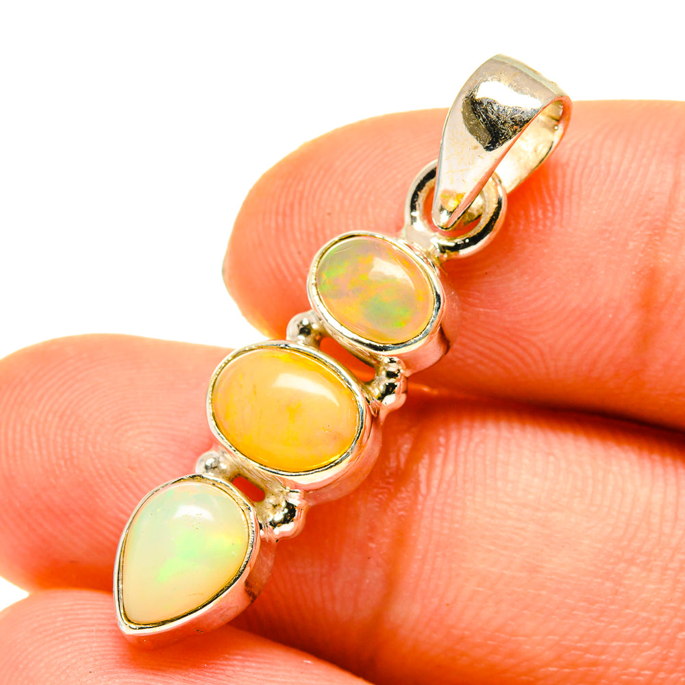 Ethiopian Opal Pendants handcrafted by Anasilvercos - PD760378