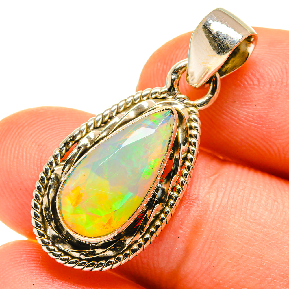 Ethiopian Opal Pendants handcrafted by Anasilvercos - PD760382