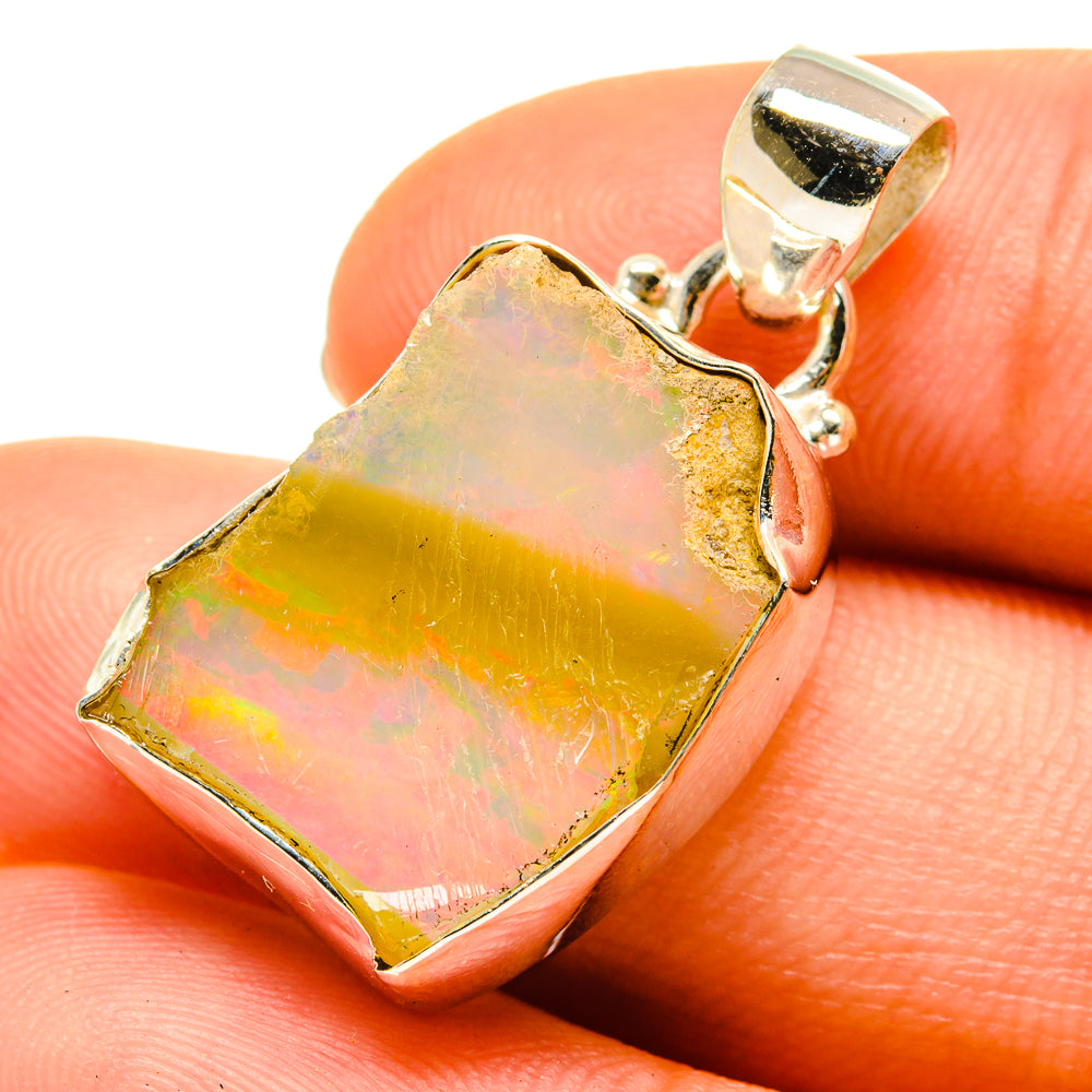 Ethiopian Opal Pendants handcrafted by Anasilvercos - PD760384