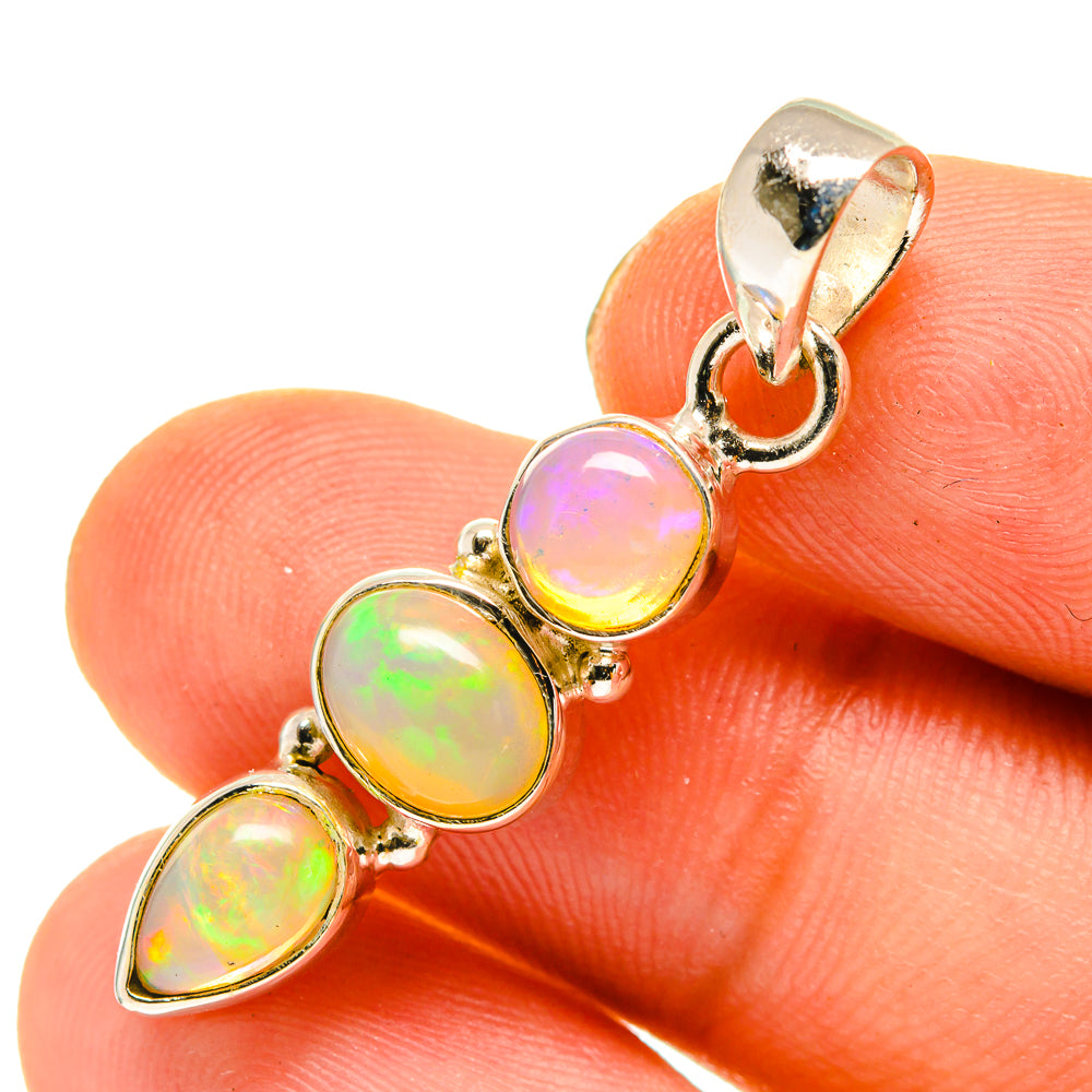 Ethiopian Opal Pendants handcrafted by Anasilvercos - PD760388