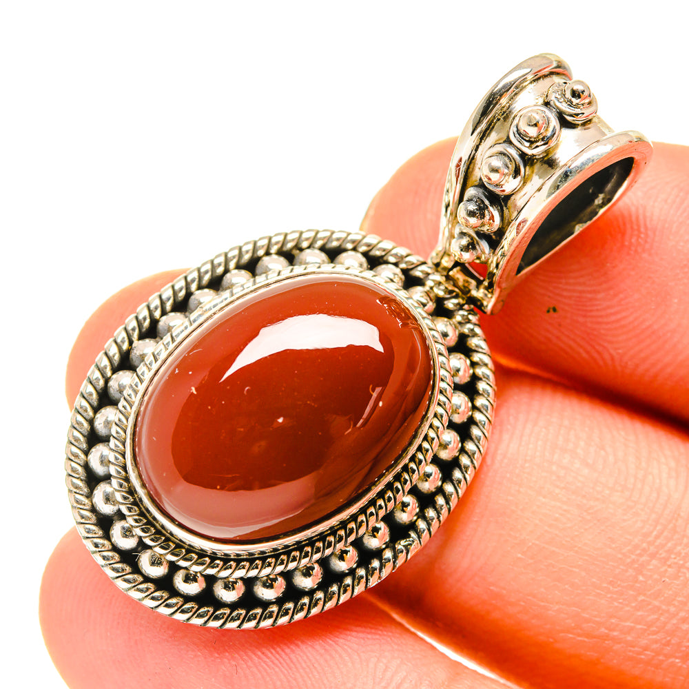 Red Onyx Pendants handcrafted by Anasilvercos - PD760425