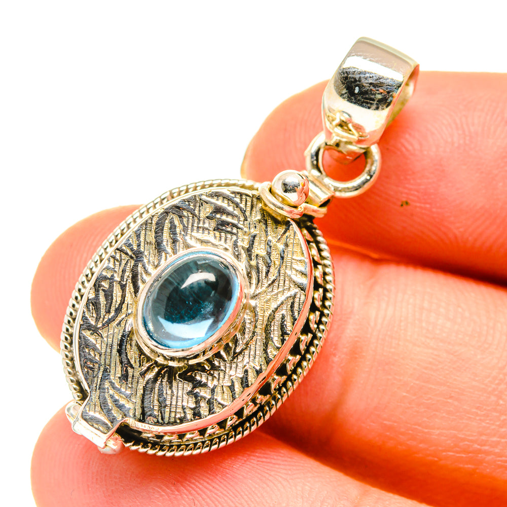 Blue Fluorite Pendants handcrafted by Anasilvercos - PD760426