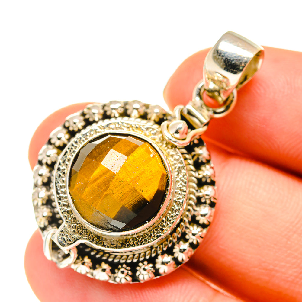 Tiger Eye Pendants handcrafted by Anasilvercos - PD760431