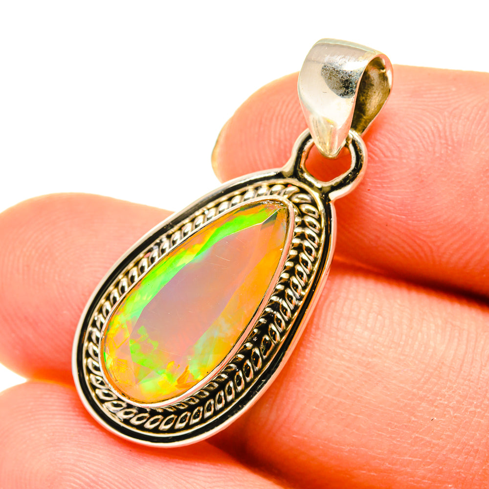 Ethiopian Opal Pendants handcrafted by Anasilvercos - PD760437
