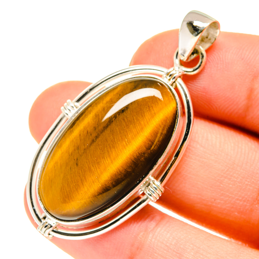 Tiger Eye Pendants handcrafted by Anasilvercos - PD760461