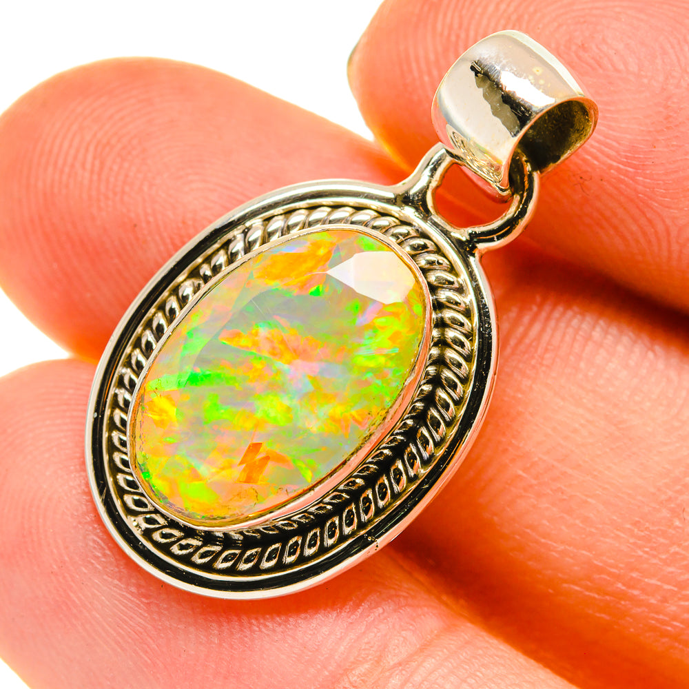 Ethiopian Opal Pendants handcrafted by Anasilvercos - PD760486