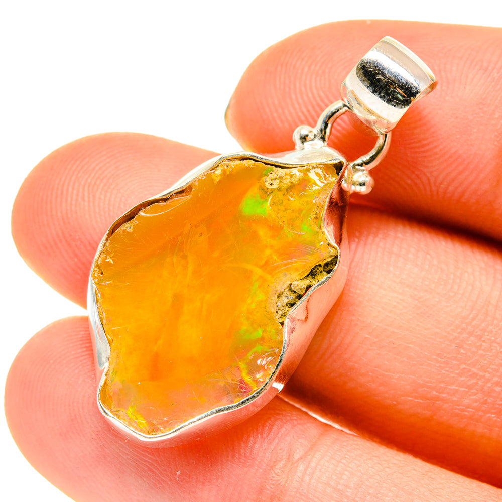 Ethiopian Opal Pendants handcrafted by Anasilvercos - PD760508