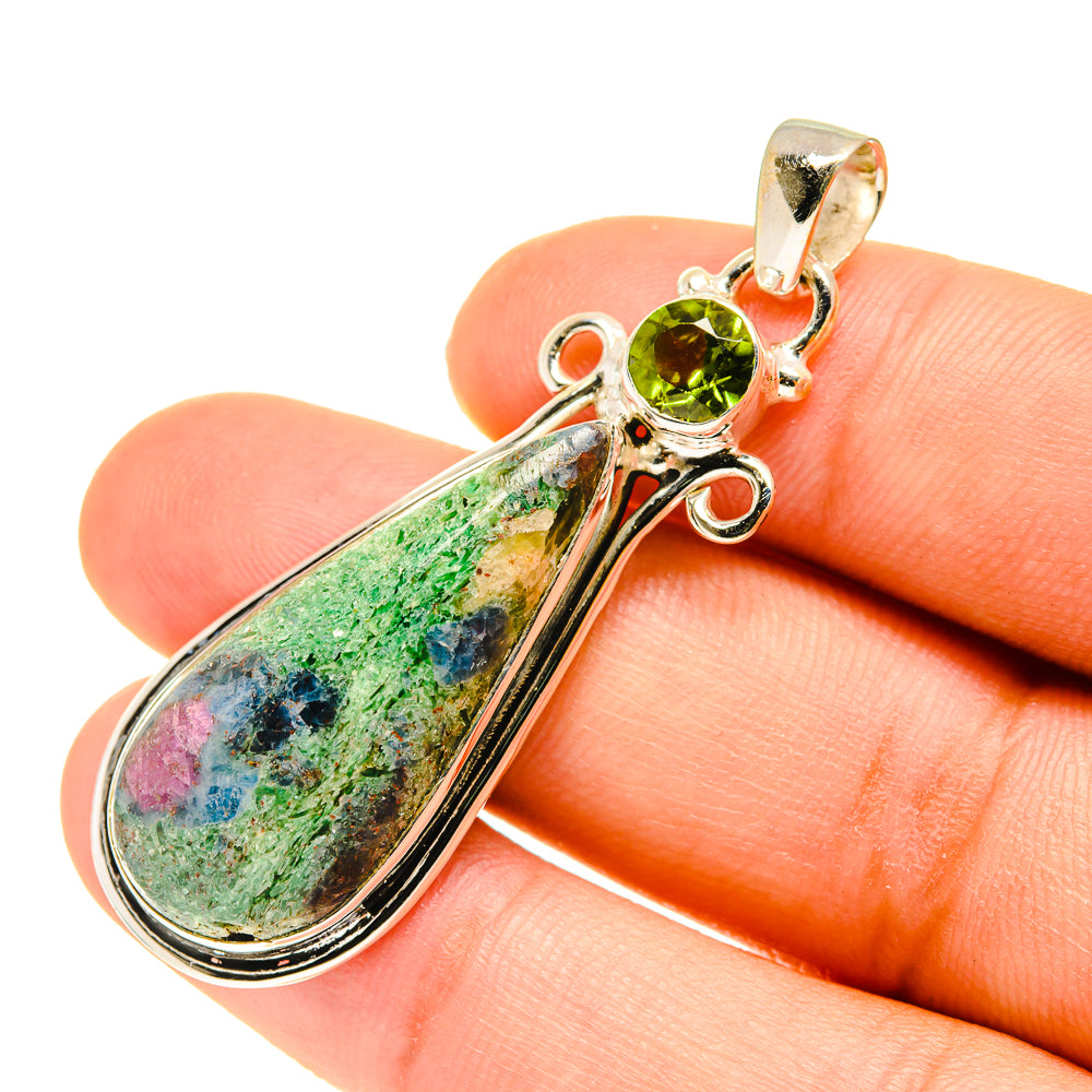 Ruby Fuchsite Pendants handcrafted by Anasilvercos - PD760520