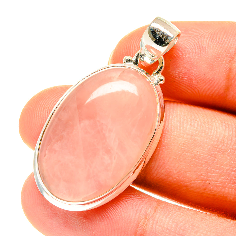 Rose Quartz Pendants handcrafted by Anasilvercos - PD760557