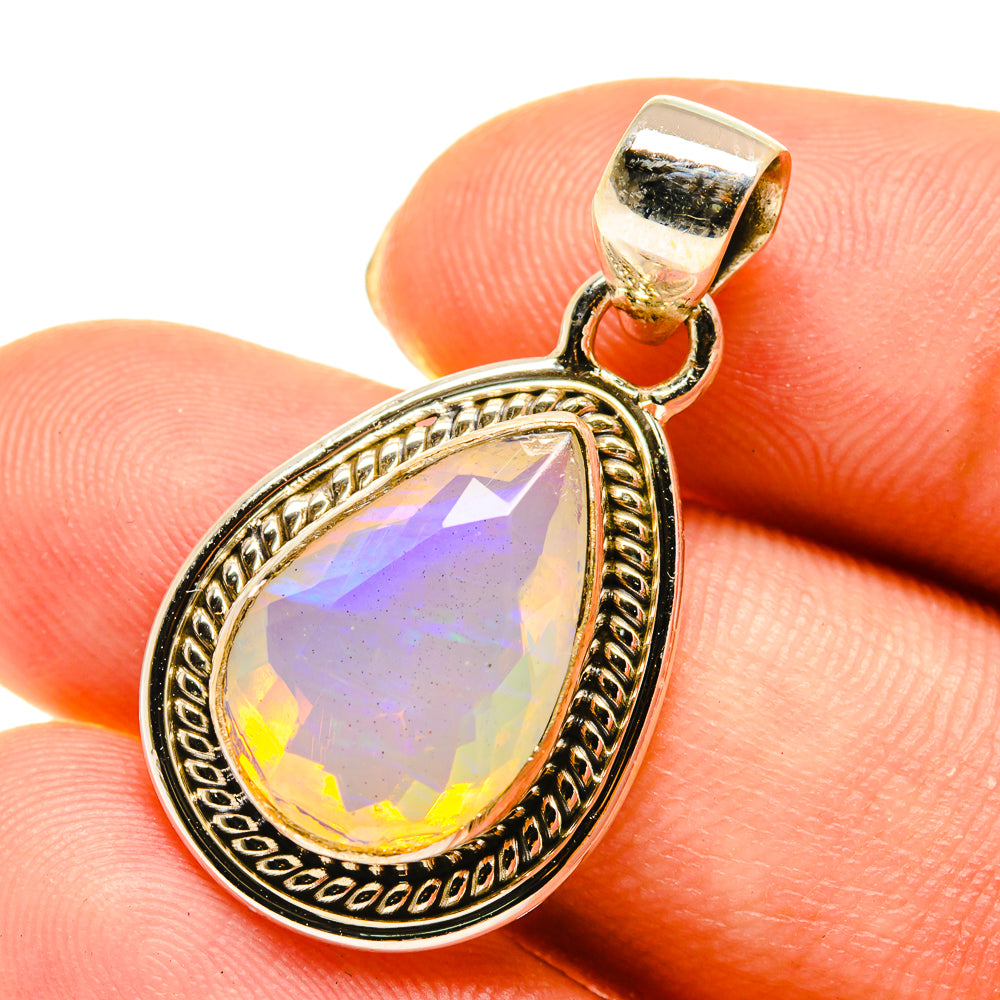 Ethiopian Opal Pendants handcrafted by Anasilvercos - PD760572