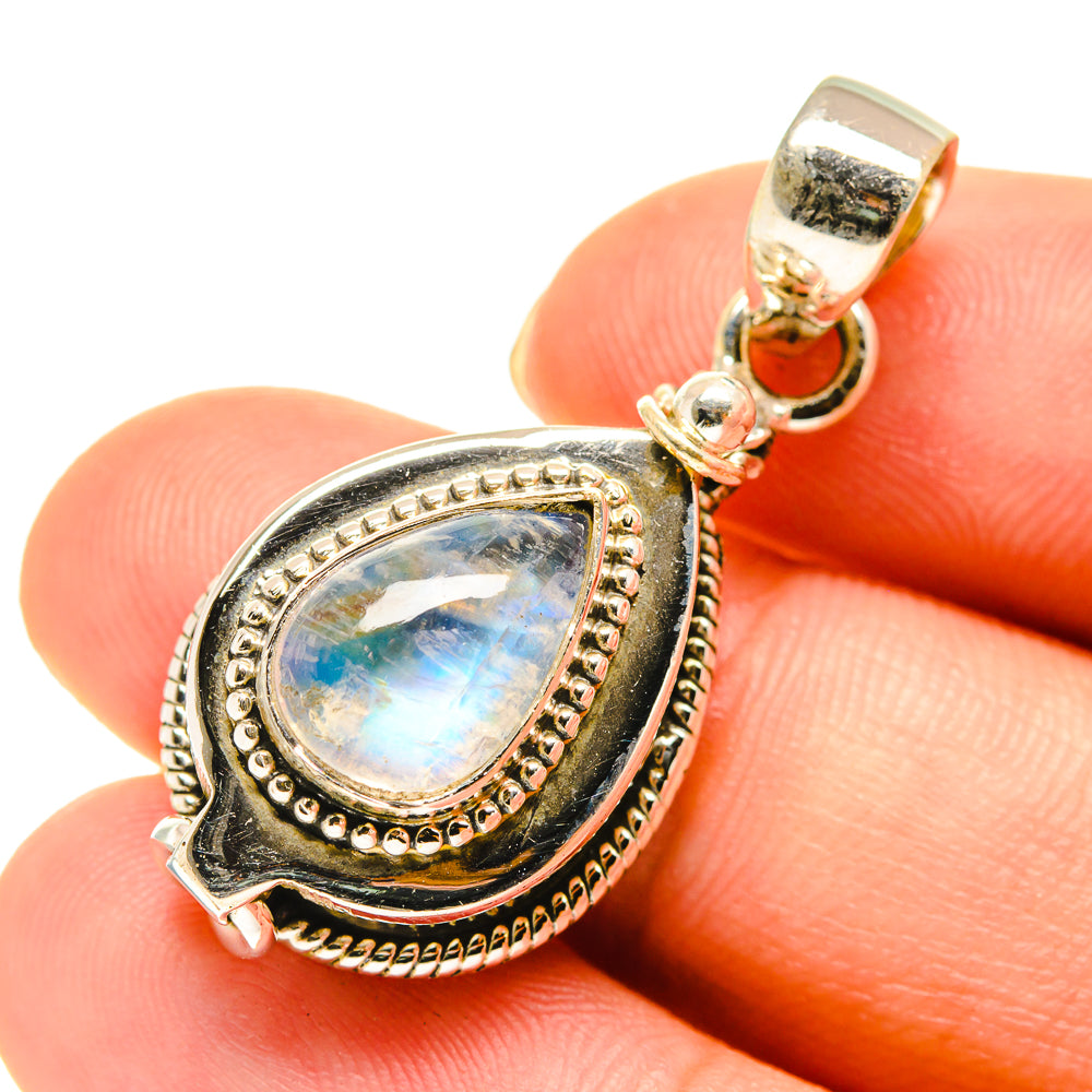 Rainbow Moonstone Pendants handcrafted by Anasilvercos - PD760577
