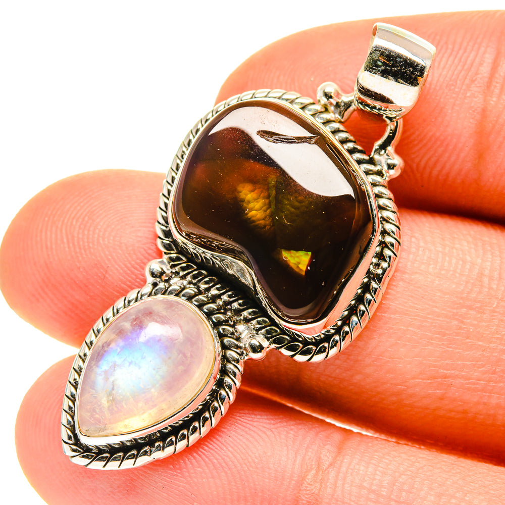 Mexican Fire Agate Pendants handcrafted by Anasilvercos - PD760580