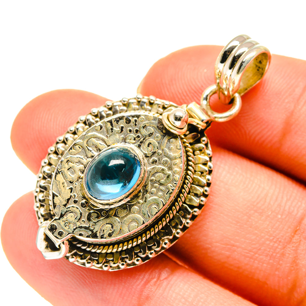 Blue Fluorite Pendants handcrafted by Anasilvercos - PD760583