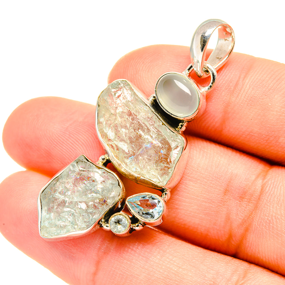 Aquamarine Pendants handcrafted by Anasilvercos - PD7606