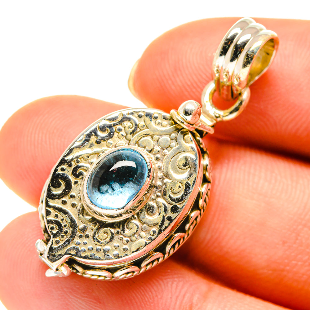 Blue Fluorite Pendants handcrafted by Anasilvercos - PD760614