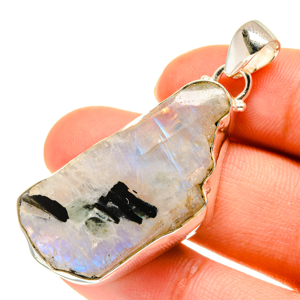 Rainbow Moonstone Pendants handcrafted by Anasilvercos - PD760622