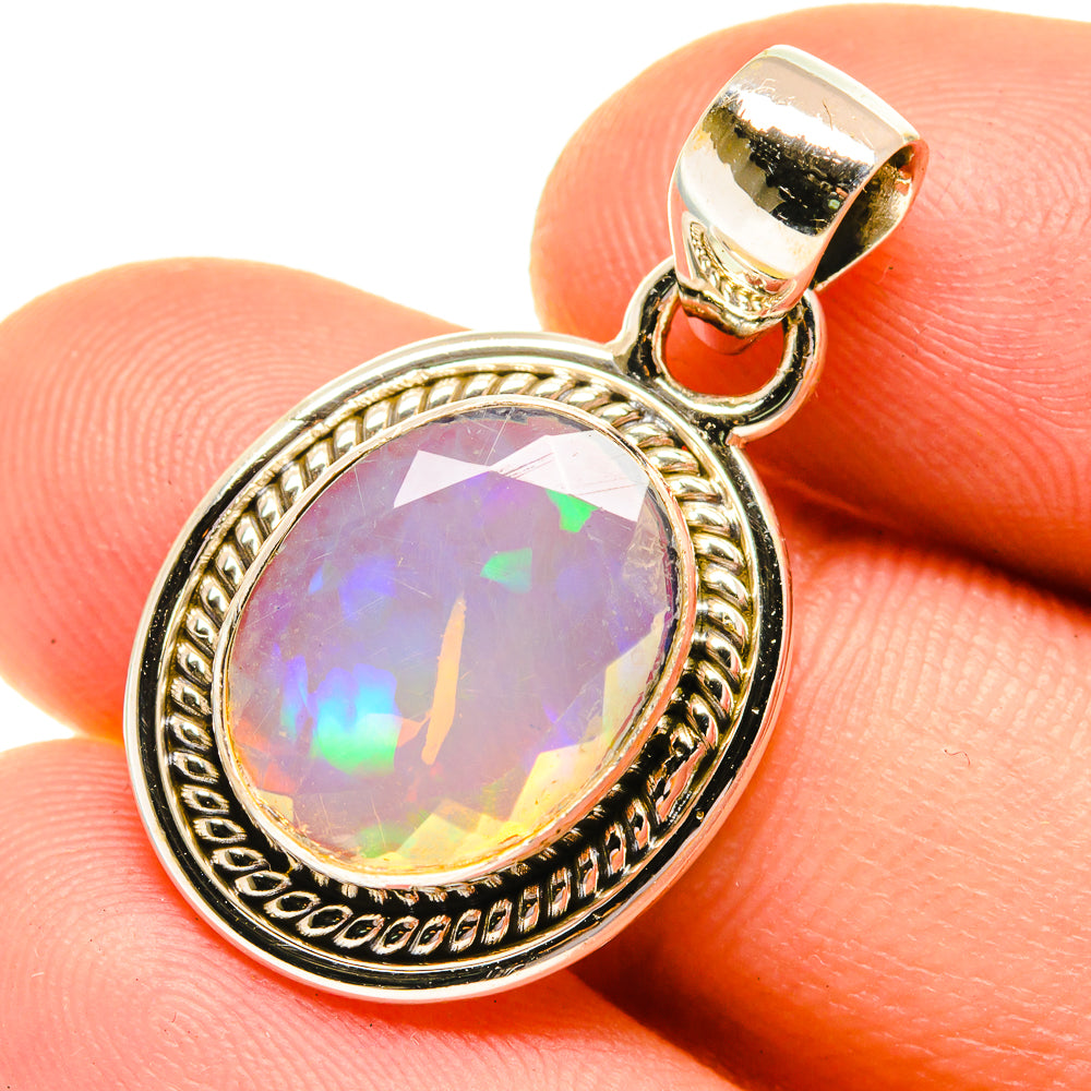 Ethiopian Opal Pendants handcrafted by Anasilvercos - PD760676