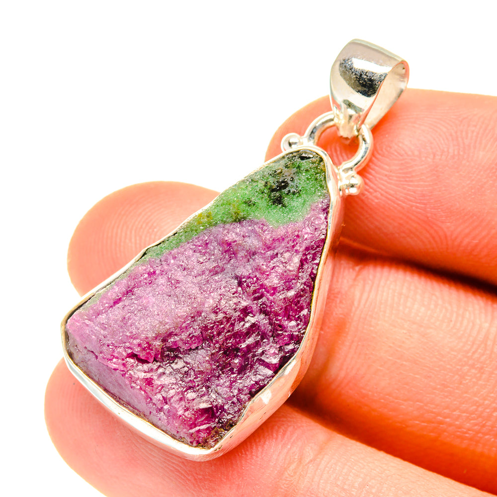 Ruby Zoisite Pendants handcrafted by Anasilvercos - PD760681