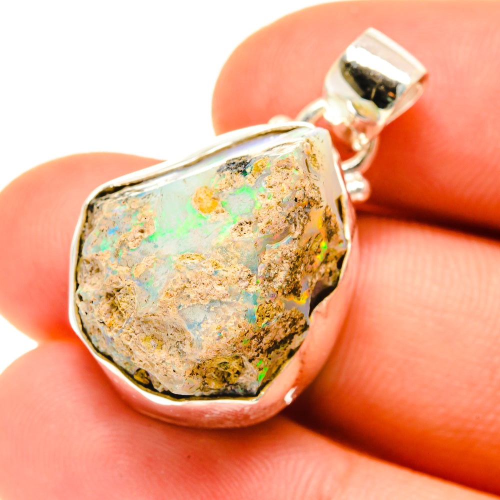 Ethiopian Opal Pendants handcrafted by Anasilvercos - PD760688