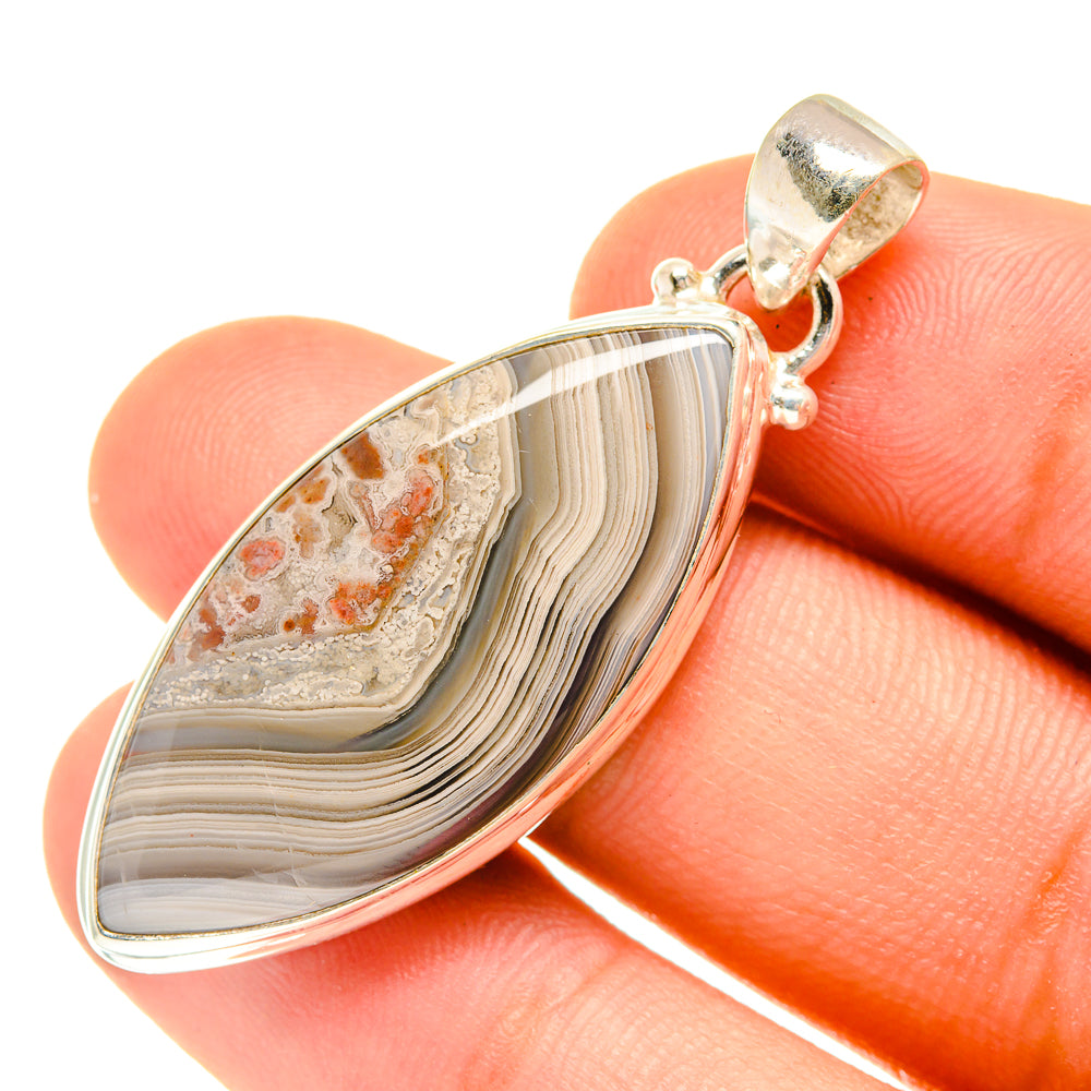 Laguna Lace Agate Pendants handcrafted by Anasilvercos - PD760704