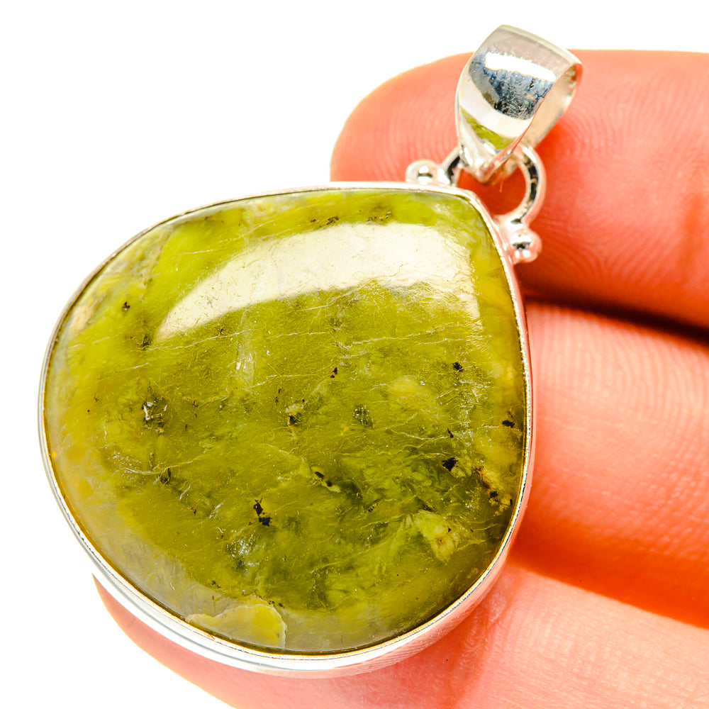 African Green Opal Pendants handcrafted by Anasilvercos - PD760716