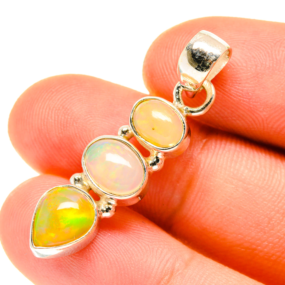Ethiopian Opal Pendants handcrafted by Anasilvercos - PD760726