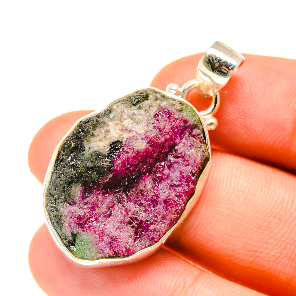 Ruby Zoisite Pendants handcrafted by Anasilvercos - PD760728