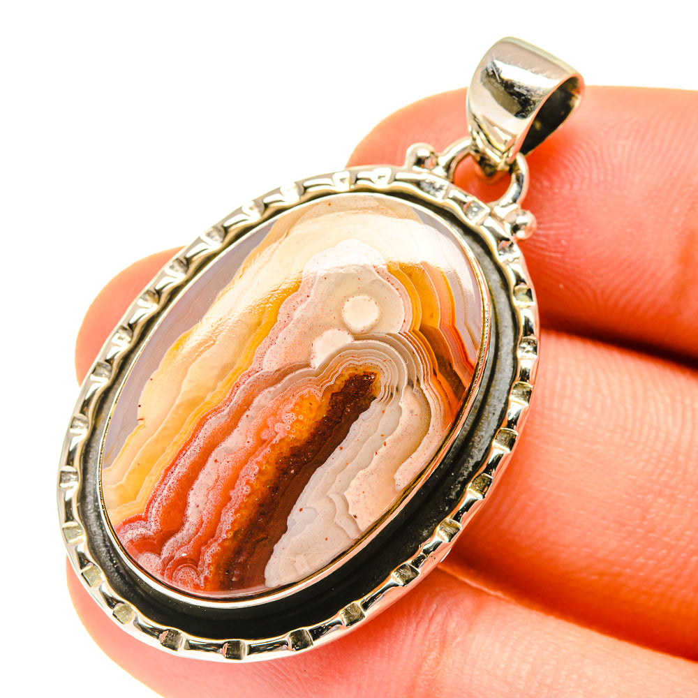 Crazy Lace Agate Pendants handcrafted by Anasilvercos - PD760729
