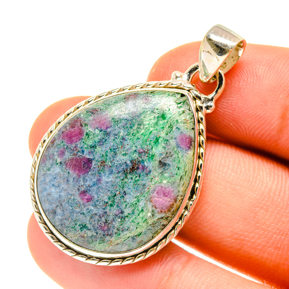 Ruby Fuchsite Pendants handcrafted by Anasilvercos - PD760732