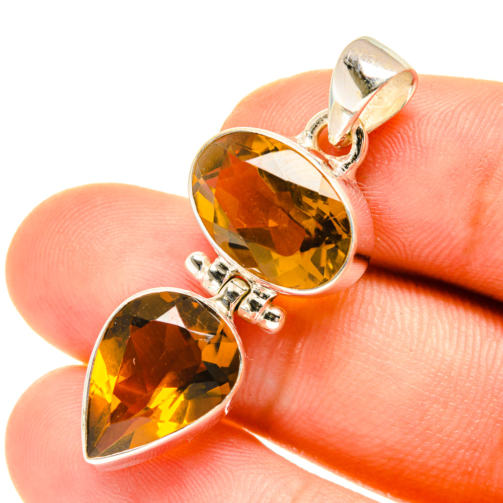Mandarin Citrine Pendants handcrafted by Anasilvercos - PD760733